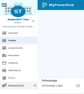 Resource links to Schoology