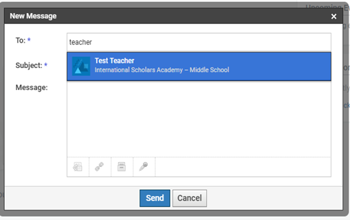 Message teacher - Schoology